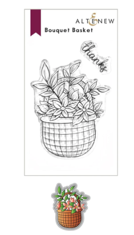 ALT  MINI STAMP AND DIE SET- BOUQUET BASKET