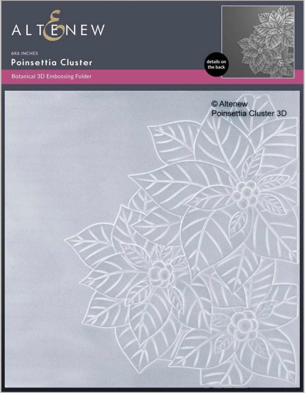 ALT 3D EMBOSSING FOLDER- POINSETTIA CLUSTER