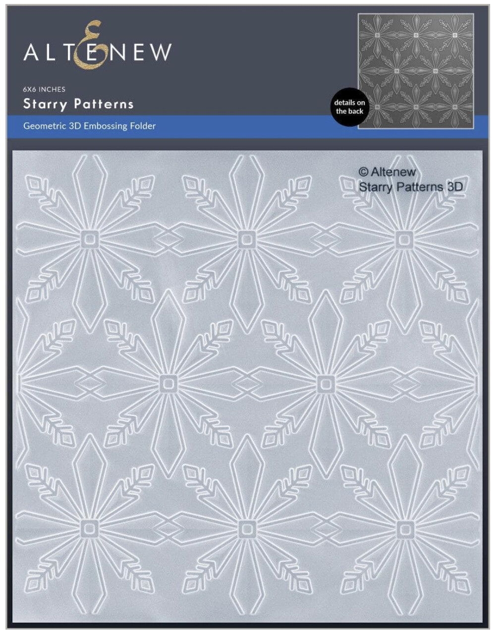 ALT 3D EMBOSSING FOLDER- STARRY PATTERNS
