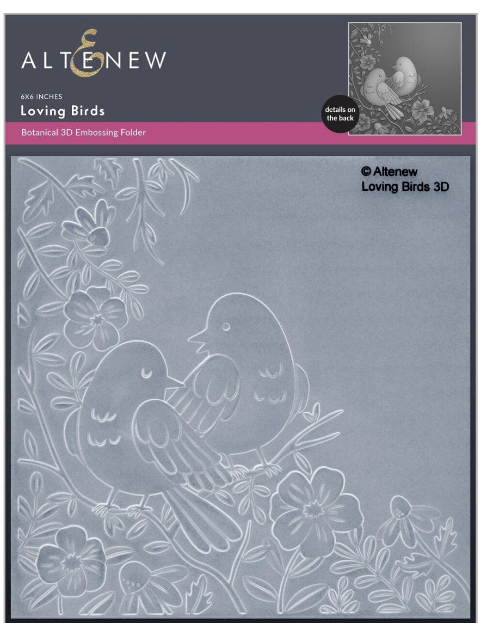 ALT 3D EMBOSSING FOLDER- LOVING BIRDS