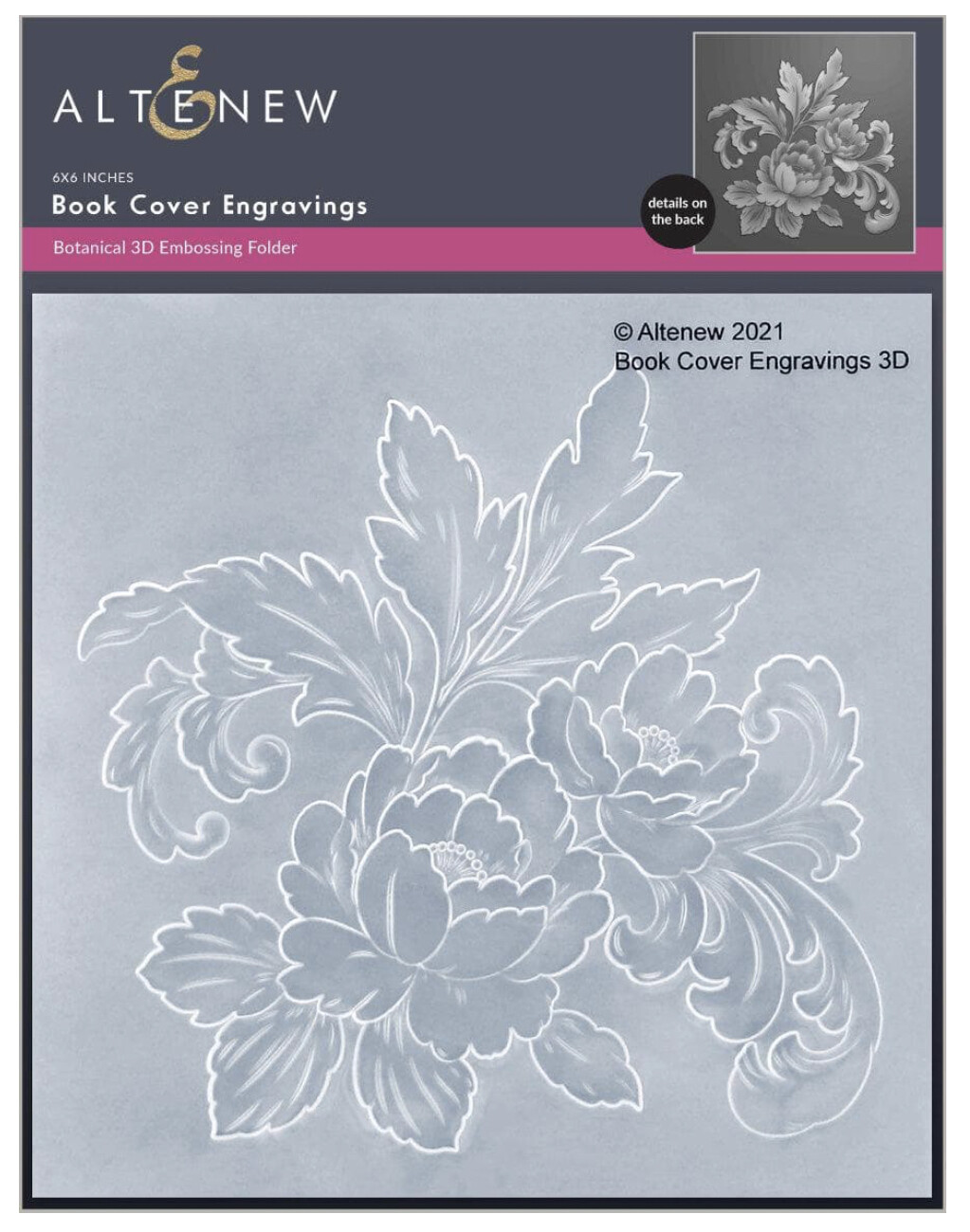 ALT 3D EMBOSSING FOLDER- BOOK COVER ENGRAVINGS