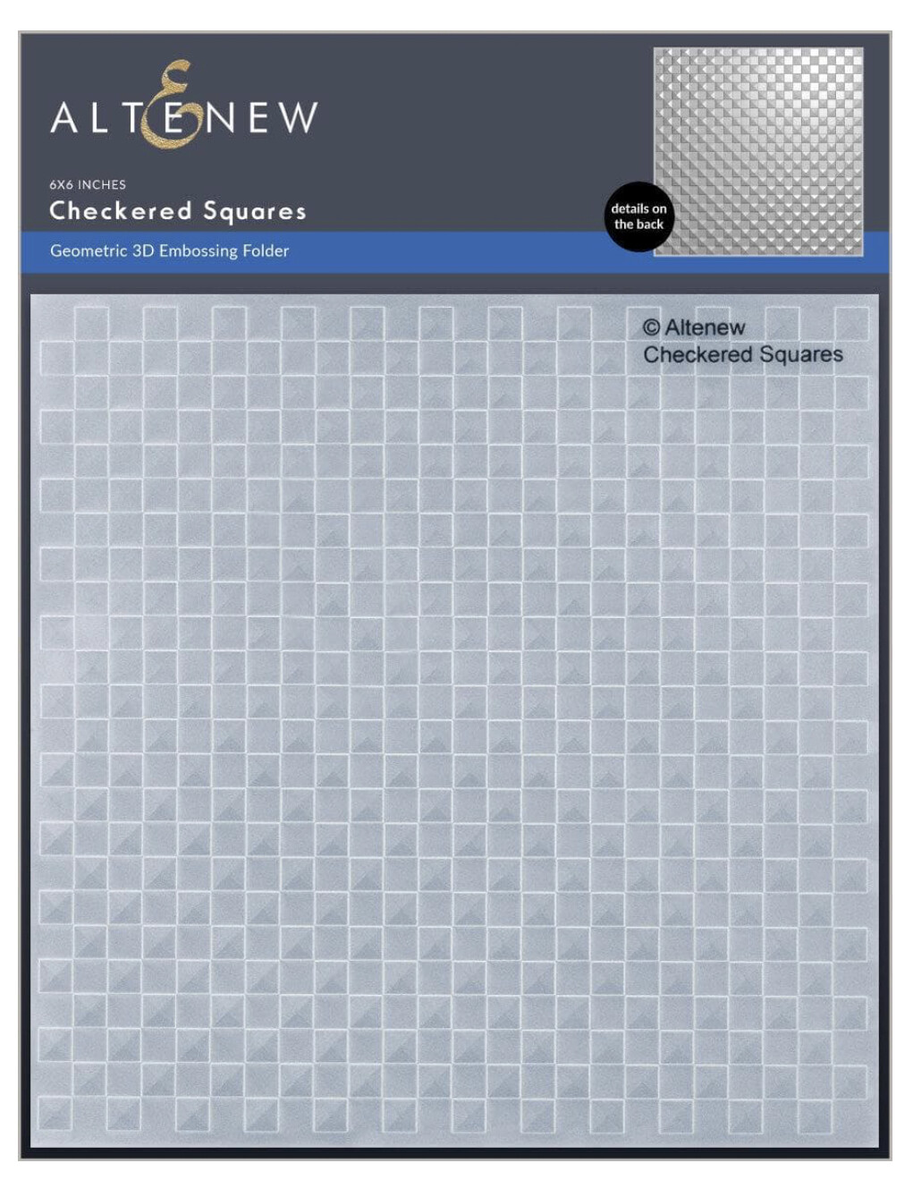 ALT 3D EMBOSSING FOLDER- CHECKERED SQUARES