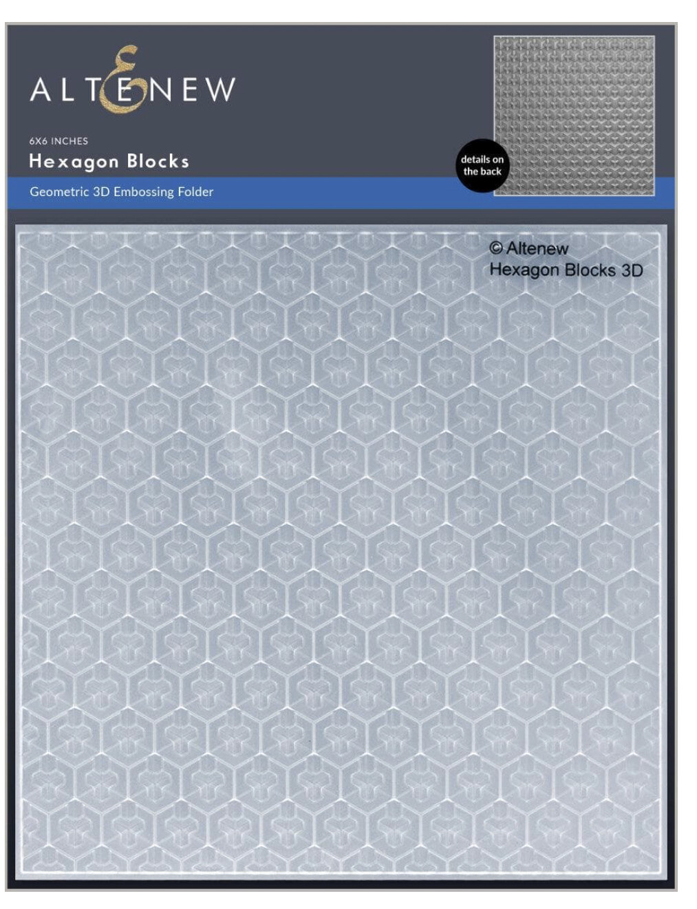 ALT 3D EMBOSSING FOLDER- HEXAGON BLOCKS