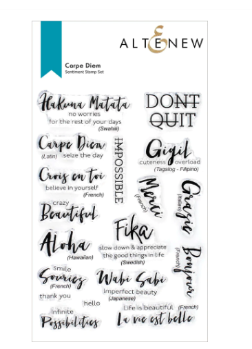 ALTENEW SENTIMENT STAMP- CARPE DIEM