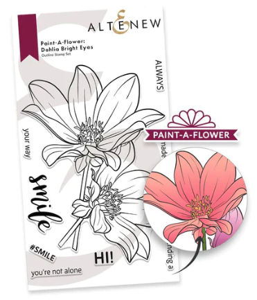 ALT FLORAL STAMP- PAINT A FLOWER: DAHLIA BRIGHT EYES