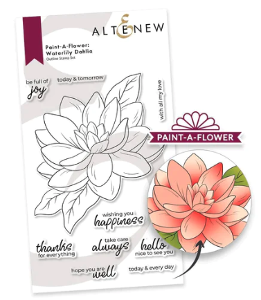 ALT FLORAL STAMP- PAINT A FLOWER: WATERLILY DAHLIA