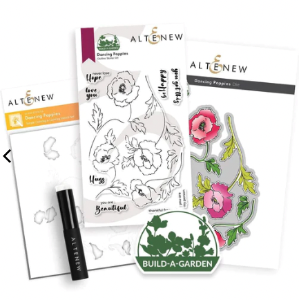 ALT STAMP, DIE AND STENCIL BUNDLE- DANCING POPPIES