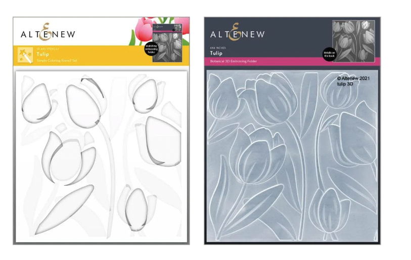 ALT 3D EMBOSSING FOLDER AND STENCIL BUNDLE- TULIP