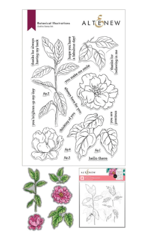 ALT STAMP, DIE, STENCIL BUNDLE- BOTANICAL ILLUSTRATIONS