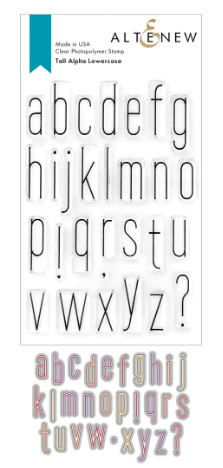ALT STAMP AND DIE BUNDLE- TALL ALPHA LOWERCASE