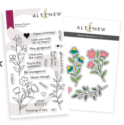 ALT STAMP AND DIE SET- DAINTY FLOWERS