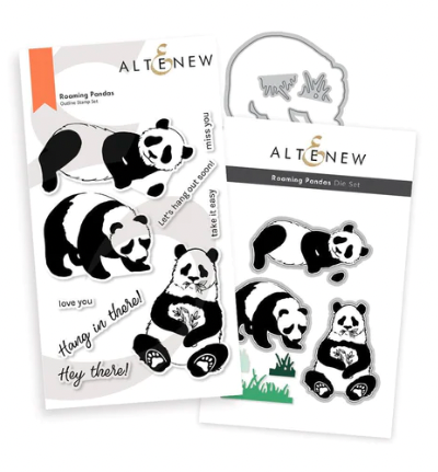 ALT STAMP AND DIE SET- ROAMING PANDAS