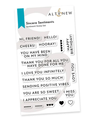 ALT STAMP AND DIE SET- SINCERE SENTIMENTS STAMP AND FRAGRANT FLOWERS DIE BUNDLE