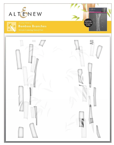 ALT STENCILS- BAMBOO BRANCHES (3 PCS 6X6&quot; STENCILS)