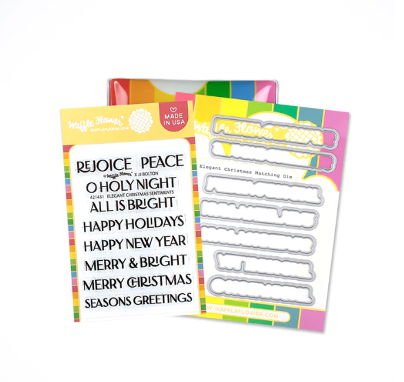 WF STAMP AND DIE SET- ELEGANT CHRISTMAS SENTIMENTS