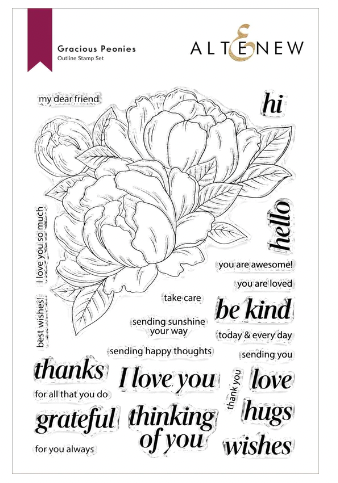 ALT STAMP  AND DIE BUNDLE- GRACIOUS PEONIES