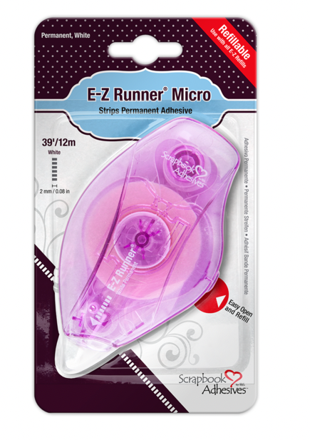 SA E-Z RUNNER MICRO REFILLABLE DISPENSER PERMANENT ADHESIVE  WHITE