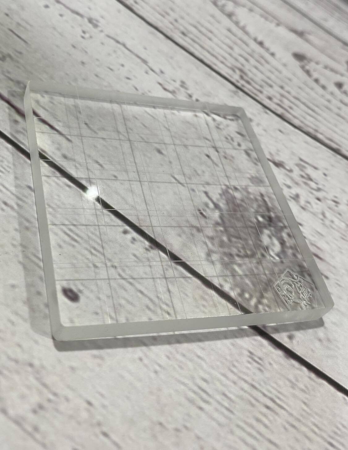 ACRYLIC BLOCK- 2 1/2&quot; X 2 1/2 &quot; X 1/4&quot; WITH GRID