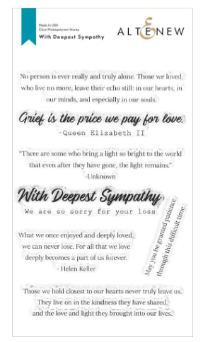 ALT STAMP- WITH DEEPEST SYMPATHY