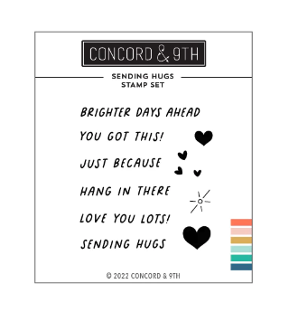 C&amp;9 STAMP AND STENCIL BUNDLE- SENDING HUGS