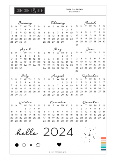 C&amp;9 STAMP- 2024 CALENDAR STAMP SET