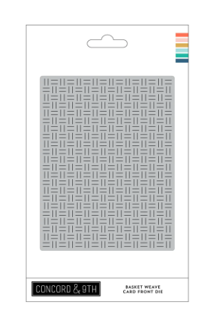 C&amp;9 DIES-BASKET WEAVE CARD FRONT