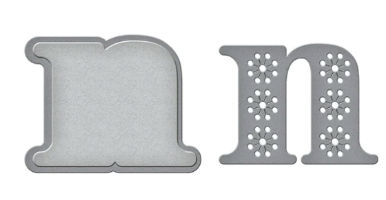 SB LETTER DIES- STITCHED N