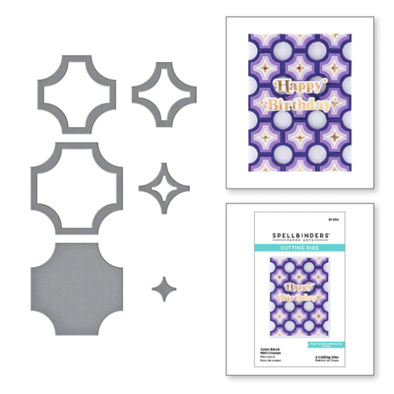 PF GEOMETRIC DIES- COLOR BLOCK MINI CROSSES