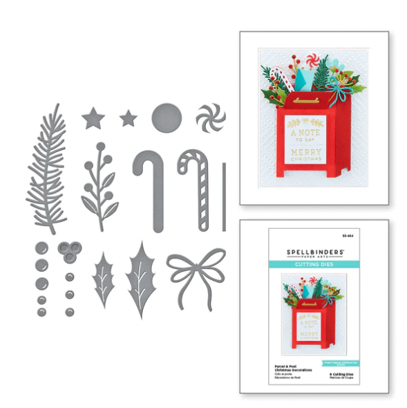 PF NON-FLORAL DIES- PARCEL &amp; POST CHRISTMAS DECORATIONS