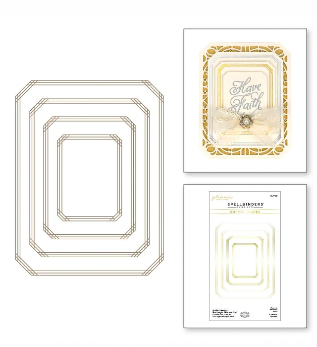 SB GEOMETRIC HOT FOIL- GILDED NESTED RACTANGLE GLIMMER SET