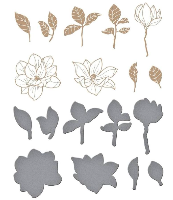 SB FLORAL HOT FOIL- MAGNOLIA BOUQUET