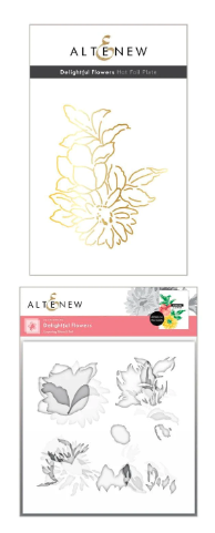 ALT HOT FOIL AND STENCIL BUNDLE- DELIGHTFUL FLOWERS