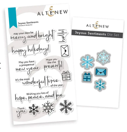 ALT STAMP AND DIE BUNDLE- JOYOUS SENTIMENTS