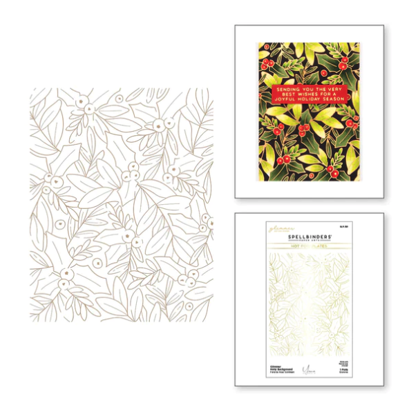 SB FLORAL HOT FOIL- GLIMMER HOLLY BACKGROUND