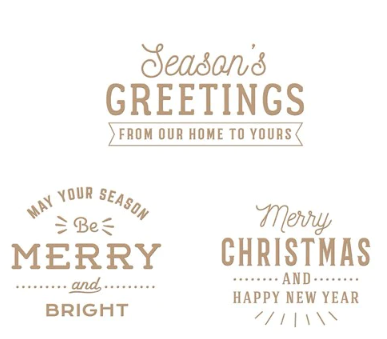 SB SENTIMENTS HOT FOIL PLATES  -ESSENTIAL CHRISTMAS GREETINGS