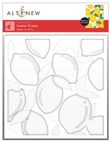 ALT STENCILS- LEMON CRAZE (3 PCS 6X6&quot; STENCILS)