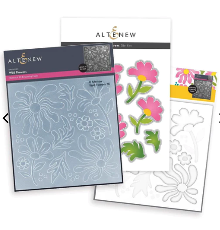 ALT EMBOSSING FOLDER, DIE AND STENCIL BUNDLE- WILDFLOWERS