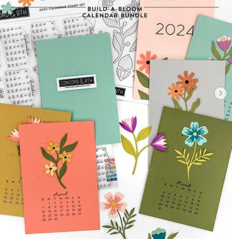 C&amp;9 CARDSTOCK-PRE CUT CARDSTOCK FOR THE 2024 CALENDAR STAMP SET (13 SHEETS OF 4.25&quot; X 6.25&quot;)