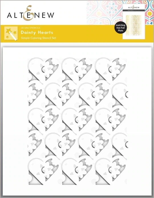 ALT STENCILS-MODERN CIRCLES  (3) 6X6 STENCILS