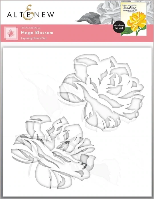 ALT STENCILS- MEGA BLOSSOM (4) 6X6 STENCILS