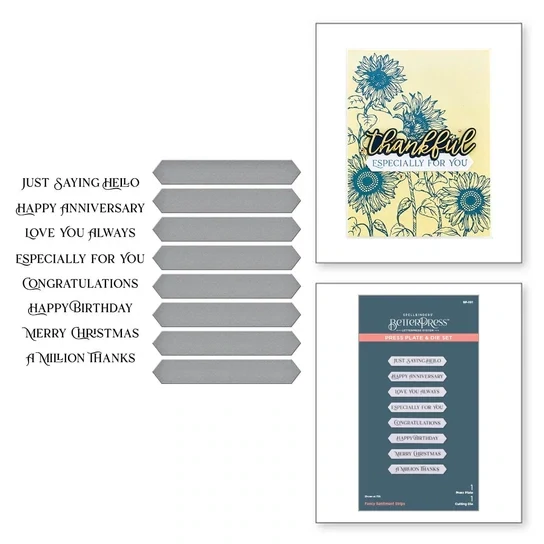 SB DIES-FANCY SENTIMENT STRIPS