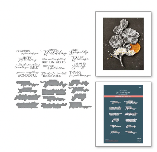 SB DIES-YOU ARE EVERYTHING SENTIMENTS PRESS PLATE AND DIE SET