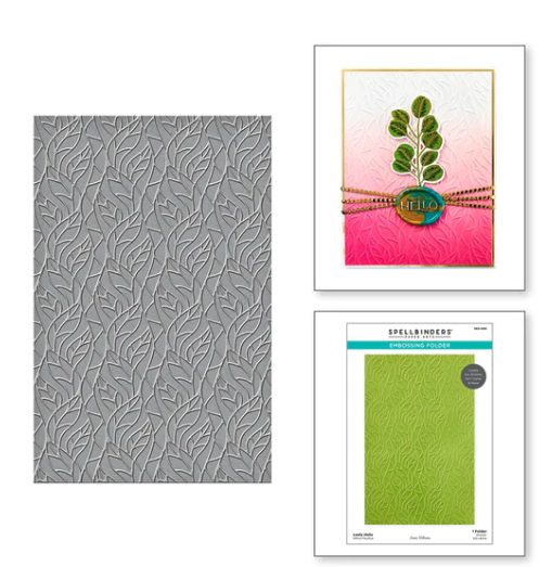 SB EMBOSSING FOLDER LEAFY HELIX