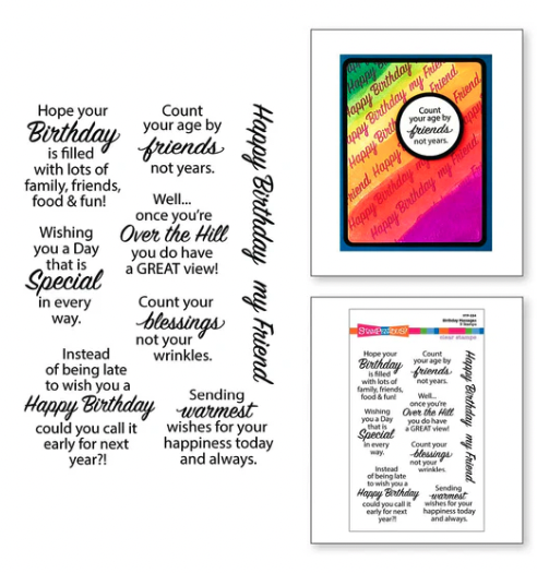 STAMPENDOUS  CLEAR STAMP- BIRTHDAY MESSAGES