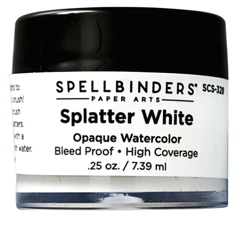 SB MIXED MEDIA- SPLATTER WHITE OPAQUE WATERCOLOR