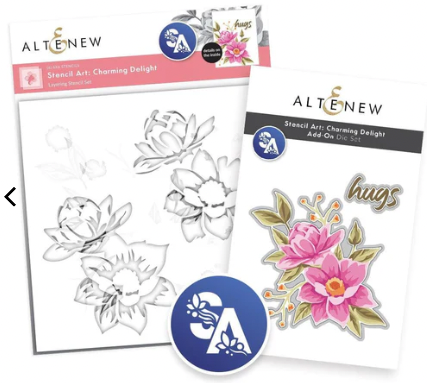 ALTENEW STENCIL ART: CHARMING DELIGHT STENCIL AND DIE SET