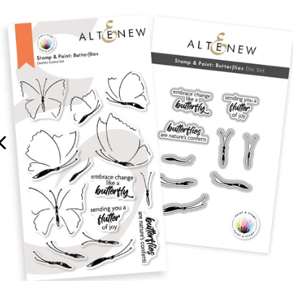ALTENEW PAINT AND STAMP: BUTTERFLIES STAMP AND DIE SET