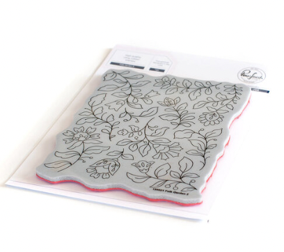 PF RUBBER STAMP AND HOT FOIL PLATE- FOLK GARDEN 2