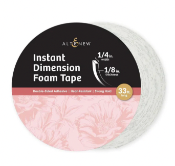 ALT INSTANT DIMENSION FOAM TAPE- 1/8 IN THICK 1/4&quot; WIDE 10M LONG