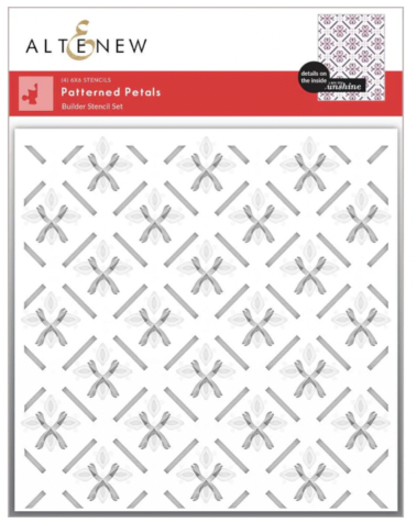 ALT STENCILS- PATTERNED PETALS 94 STENCILS)